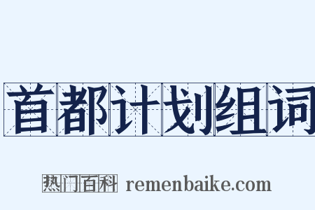首都计划组词是什么意思的图片
